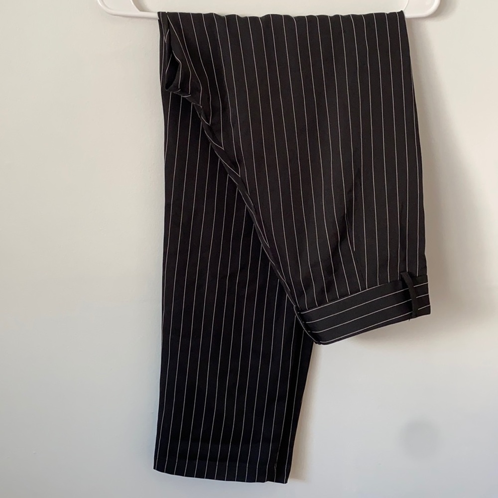 Nasty Gal Pinstripe High-Waisted Pants